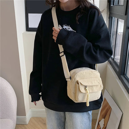 Corduroy Crossbody Mini Bag