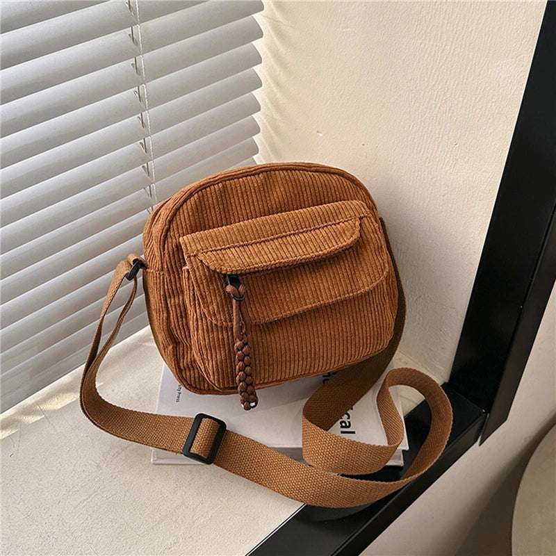 Corduroy Crossbody Mini Bag