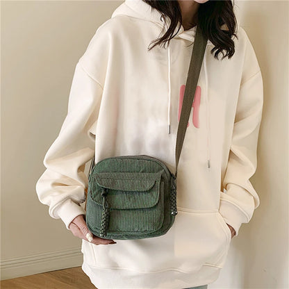 Corduroy Crossbody Mini Bag