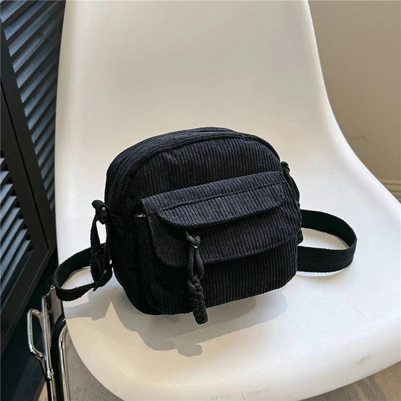 Corduroy Crossbody Mini Bag
