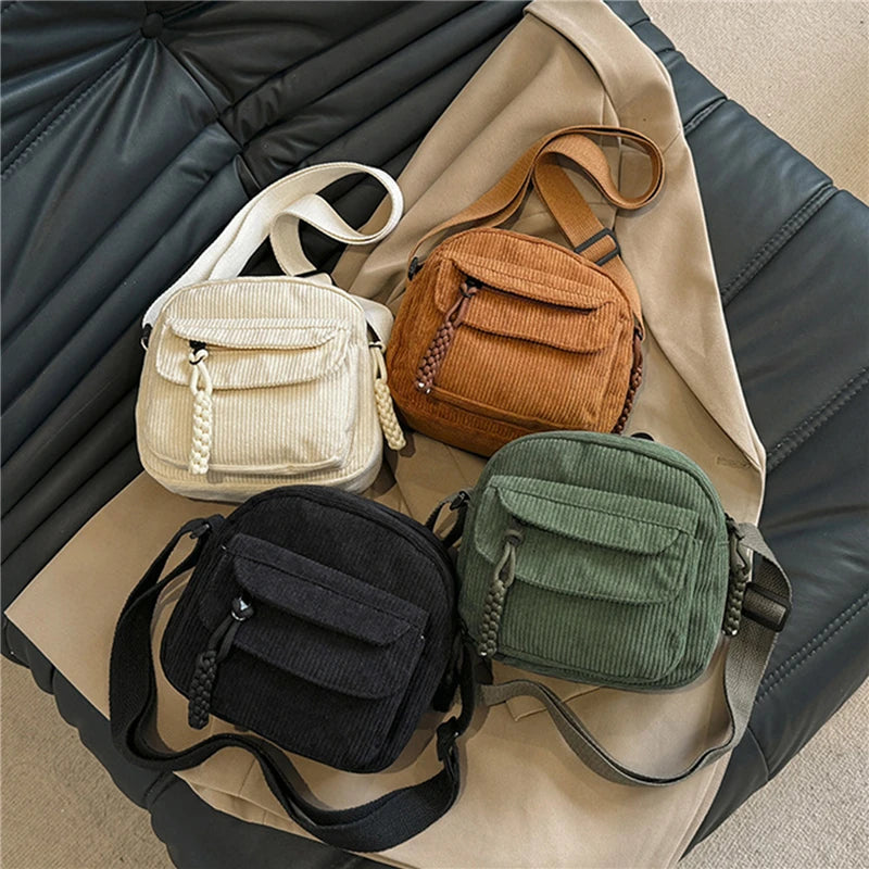 Corduroy Crossbody Mini Bag