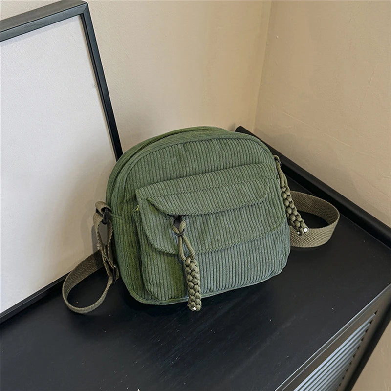 Corduroy Crossbody Mini Bag
