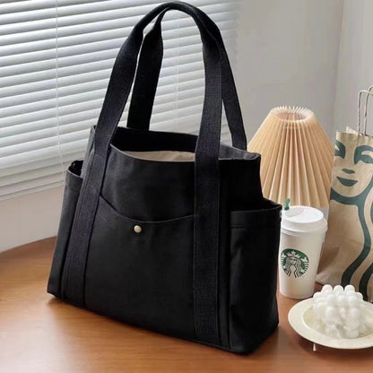 EverydayEase Multi-Pocket Canvas Tote
