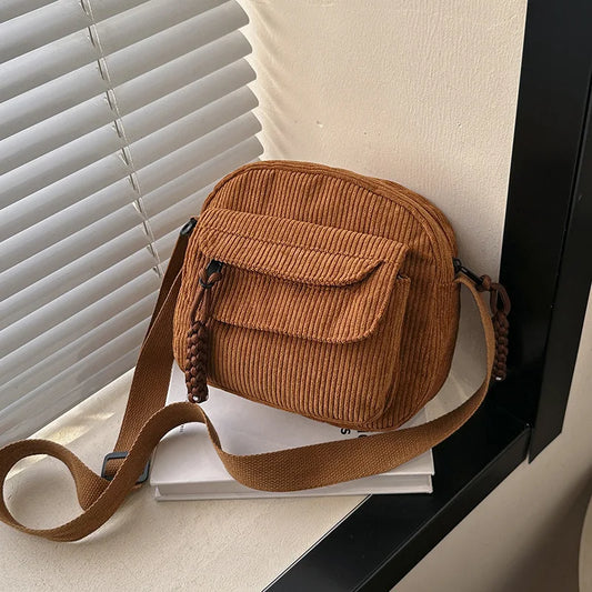 Corduroy Crossbody Mini Bag